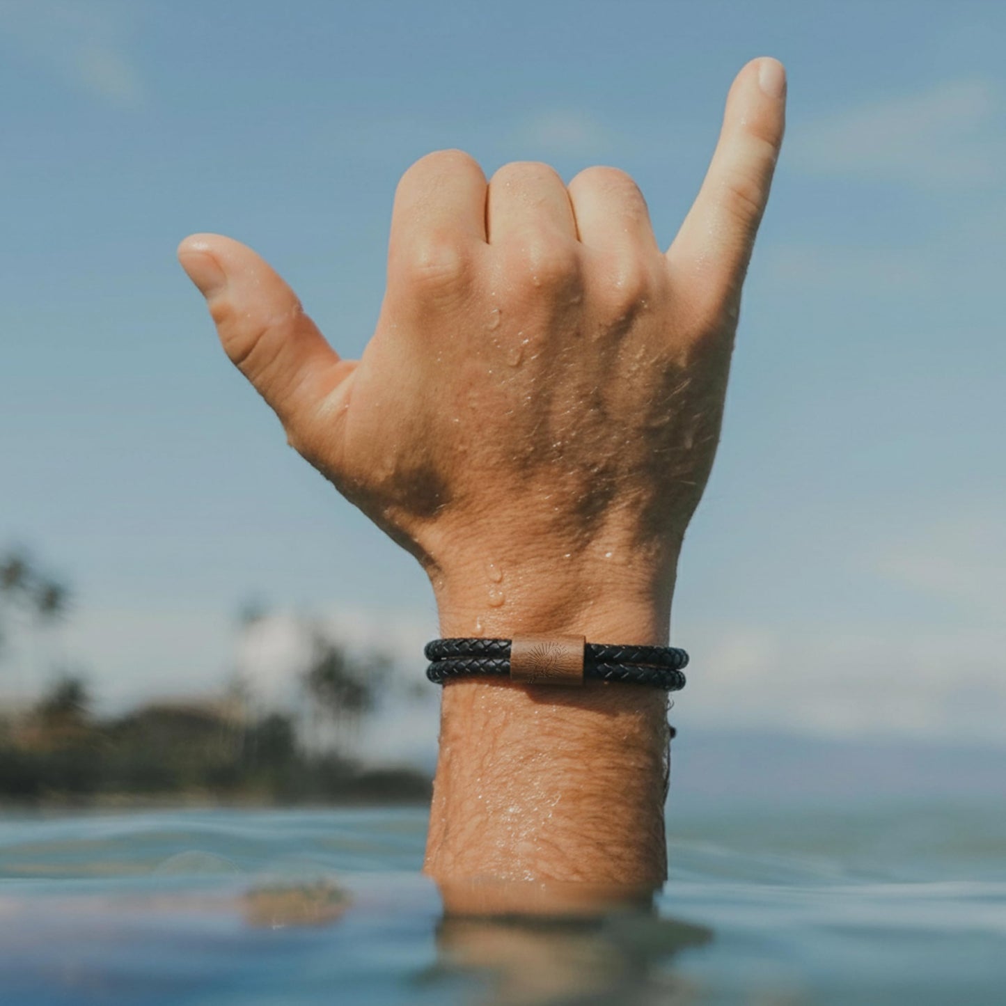 Rowdy Parrot FlexTech Adjustable Silicone Rope Bracelet: Waterproof, Sweatproof, Sunproof, Minimalist Surf, Golf Jewelry for Men - One Size Fits All