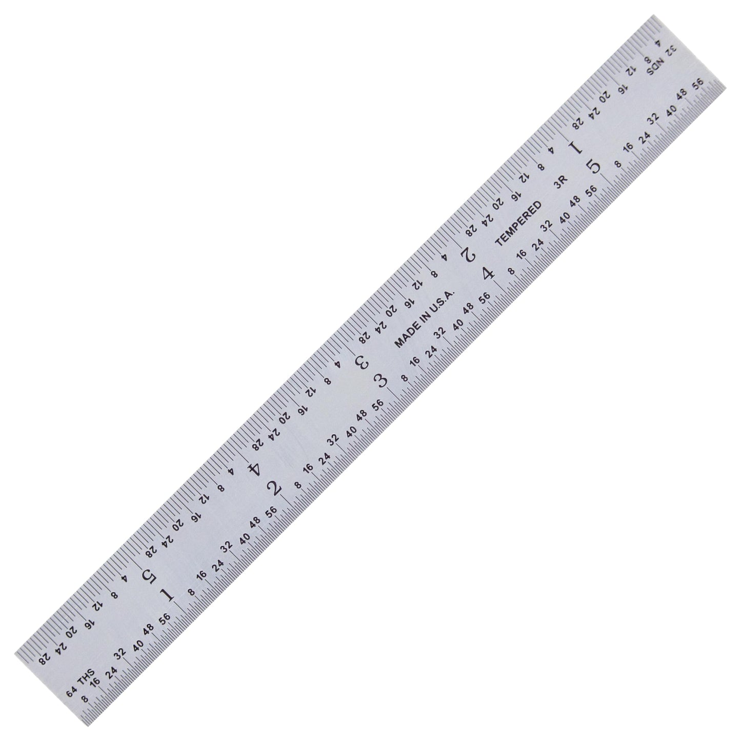 PEC Tools 6” Machinist Rule, Spring Tempered Steel Rule with Satin Chrome Finish, 3/64" Thick x 3/4" Wide, Rigid Metal Ruler with Inch Graduation(3R), High Precision Measuring Tool, Made in USA