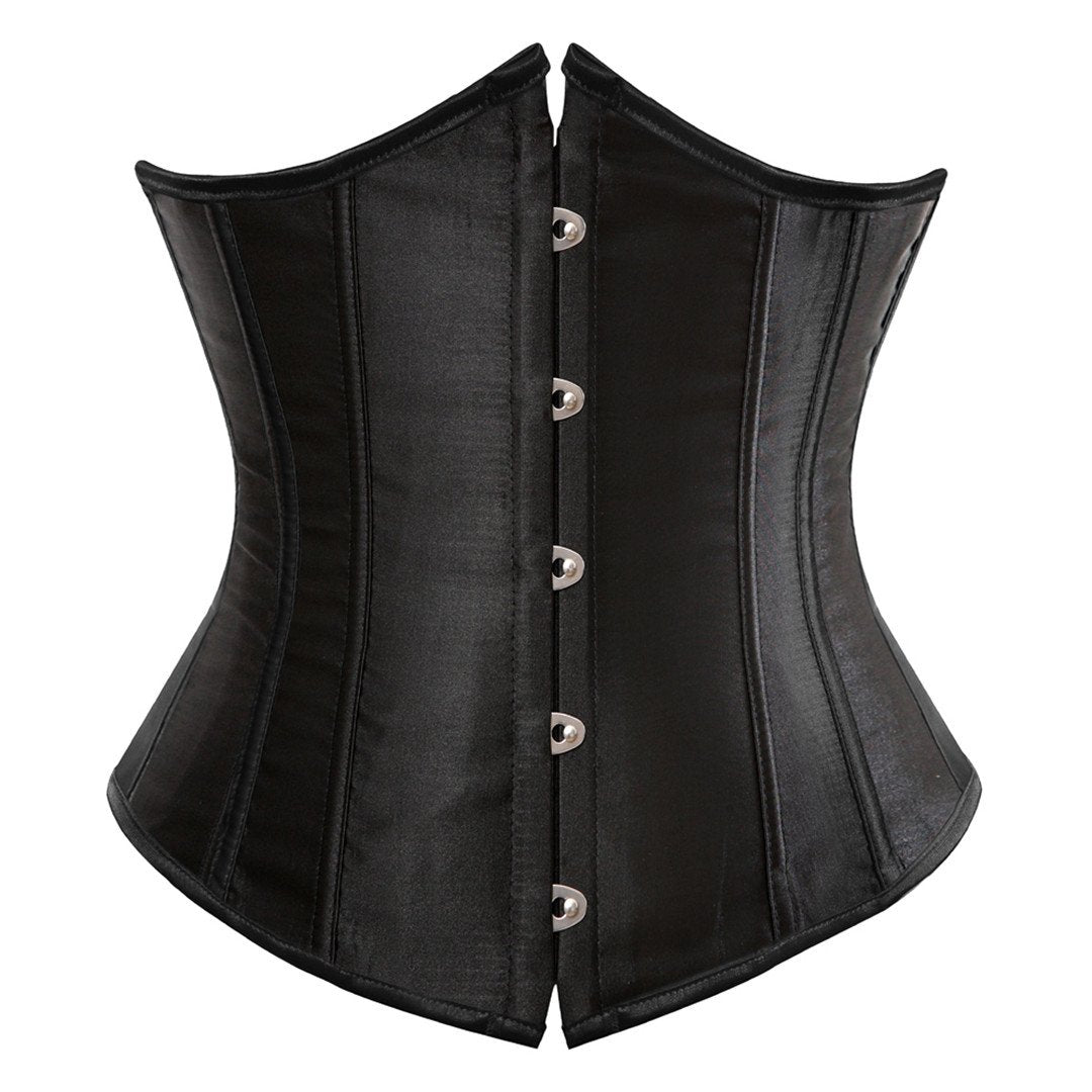 Kranchungel Corset Tops for Women: Lace Up Bustier – Pirate & Renaissance Costume, Halloween Outfit, Party & Photoshoots Small Black