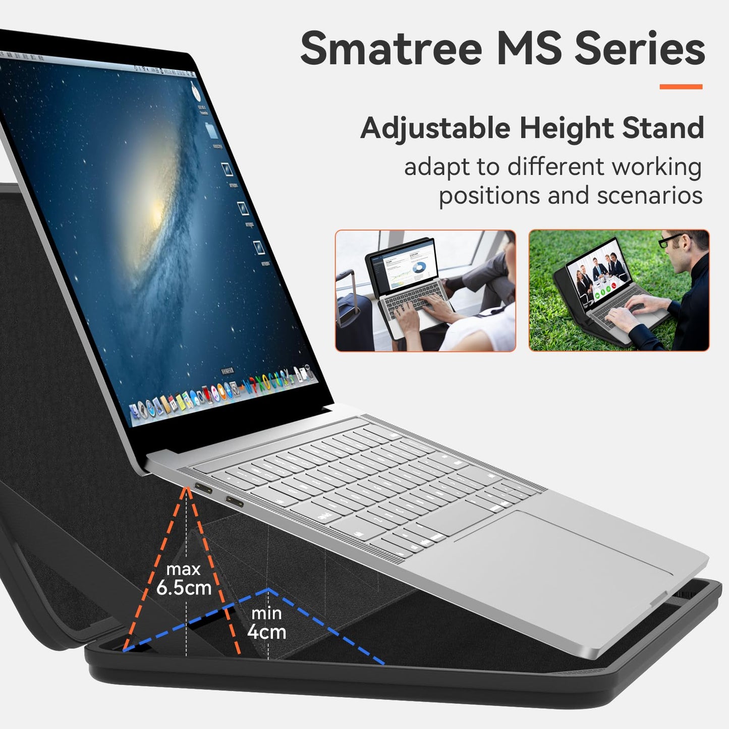 Smatree MS54T Hard EVA Protective Sleeve Case with Stand Compatible for 14 inch ASUS Vivobook 14 Notebook Bag