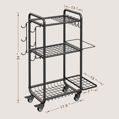 Multi-Functional Home Gym Storage Rack - Yoga Mat Storage Rack, Dumbbell Weight Rack & Workout Equipment Storage with Heavy-Duty Steel Construction for Gym Fitness Organizer (Black)