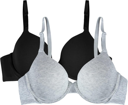 Fruit of the Loom Womens Smooth Cotton T-Shirt Bra - Ultra-Soft, Flexible, and Invisible Under Tees