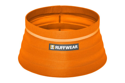 Ruffwear, Bivy Bowl Collapsible Ultralight and Packable Dog Bowl, Salamander Orange, Medium