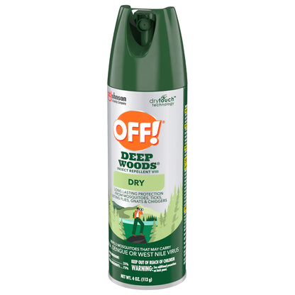 OFF! Deep Woods Dry Spray Insect Repellent VIII Long Lasting Protection from Mosquitoes and Ticks, 4 Ounce (Pack of 2)