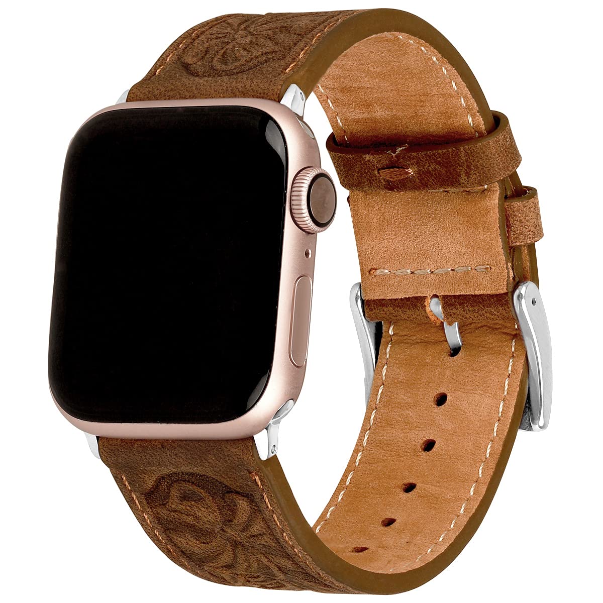 Falandi for Apple Watch Band Leather 42mm 41mm 40mm, Western Retro Leather Classical Replacement Smart Watch Band for iWatch Men Women Series 10 9 8 7 SE 6 5 (Retro Brown, 42/41/40mm)