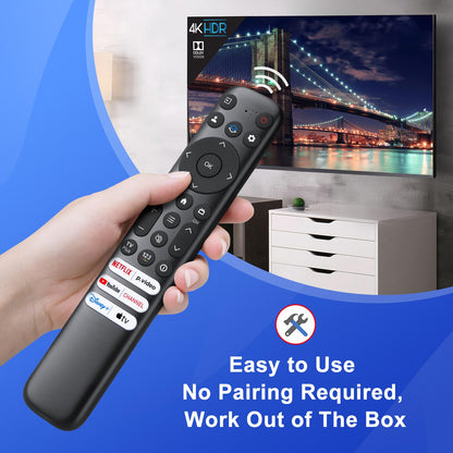 Voice Remote Only for TCL-Google-TV-Remote-Control Replacement,RC813 Remote Compatible with TCL 4k QLED/UHD/QD-Mini LED Series Smart TVs(Not for Fi & Roku TVs)