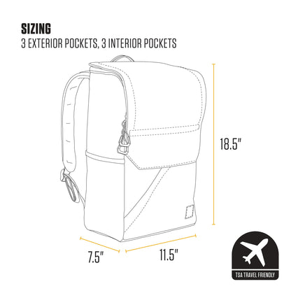 Carhartt 21L Top-Load Backpack, Durable Water Resistant Coated Canvas Base W/ 17" Laptop Sleeve, Bluestone
