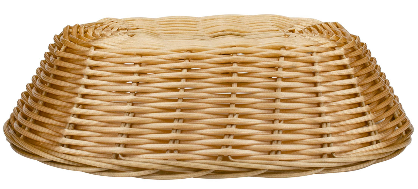 Yesland 16 Pack Plastic Oval Baskets, Food Storage & Fruit Basket, 8-3/4 x 6-1/4 x 2-3/4 Inches Basket Bin for Kitchen, Restaurant, Centerpiece Display