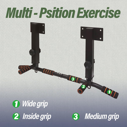 ptlsy Joist Mount Pull Up Bar Wall Mounted Pull Up Chin Up bar for Home Gym Workout Supports to 440 Lbs