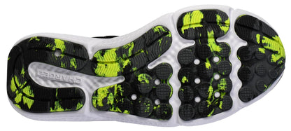 Under Armour Men's Charged Assert 10 Shoes, (004) Black/Black/High Vis Yellow, 9 X-Wide