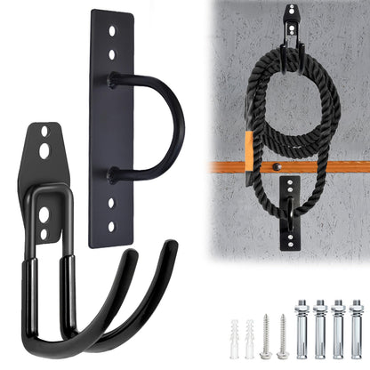 Mibcocny Battle Rope Anchor Kit Wall Mount, Set With Workout Wall Anchor And Rope Hook For 5-30 Feet, 1-1.5" Battle Ropes For Home Gym, Battle Rope Wall Mount Holder, Heavy Duty Gym Storage Rack