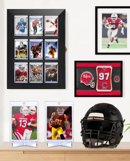 YZtree 180pt Magnetic Card Holder: 10ct One Touch Card Holders for Trading Cards, 180 pt U-V Protection Magnetic Card Case for Sports Game Cards, Football, Baseball