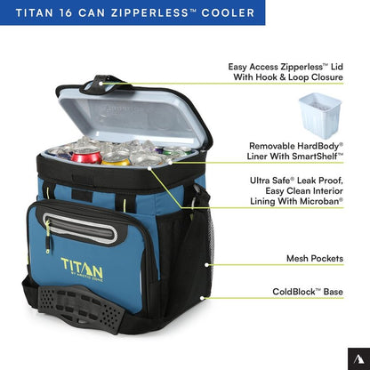 Arctic Zone Deep Freeze Cooler - Zipperless Hardbody Design | Superior Insulation & SmartShelf Feature