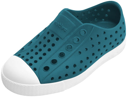 Native Shoes Unisex-Kids Jefferson Sneakers, Faded Glory Blue/Shell White, 9 Toddler