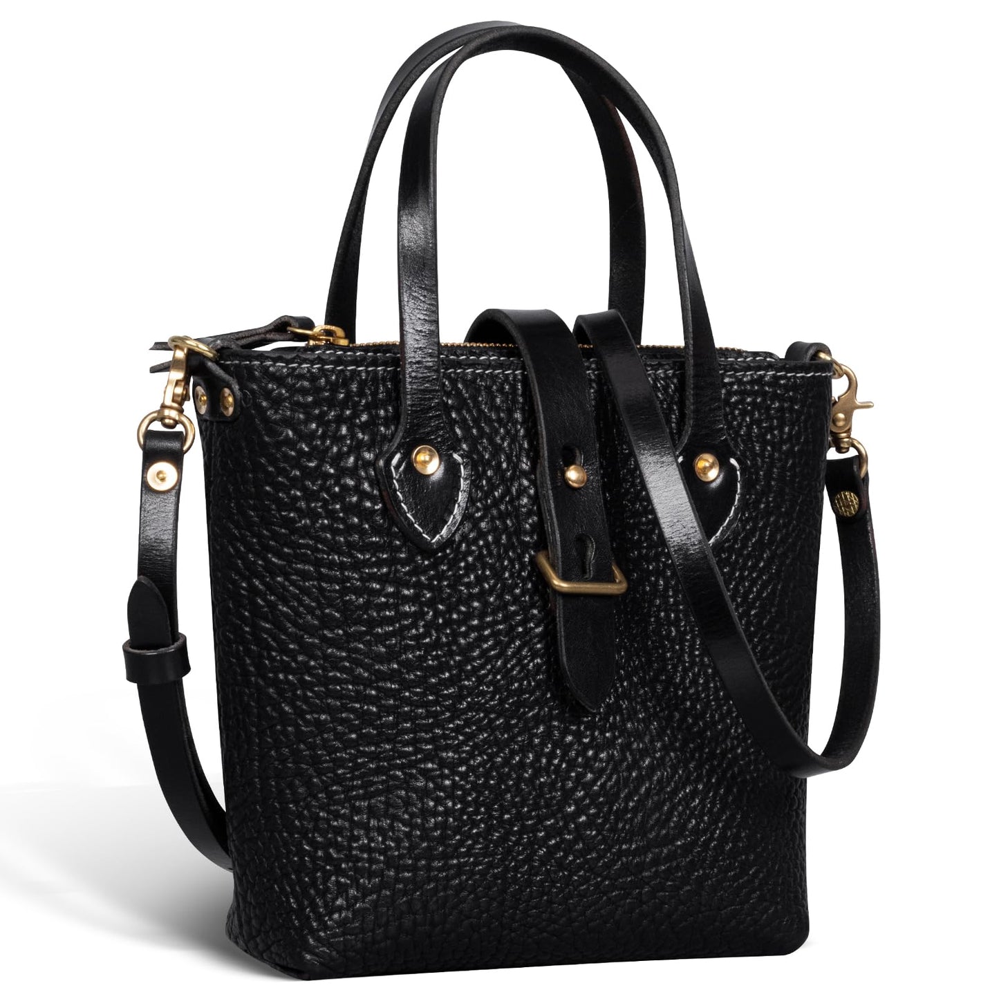 une diffe Genuine Leather Cross Body Bag, Full Grain Buffalo Leather, Handmade Bucket Bag with Adjustable Strap and Zipper, Vintahe Handbag for Women