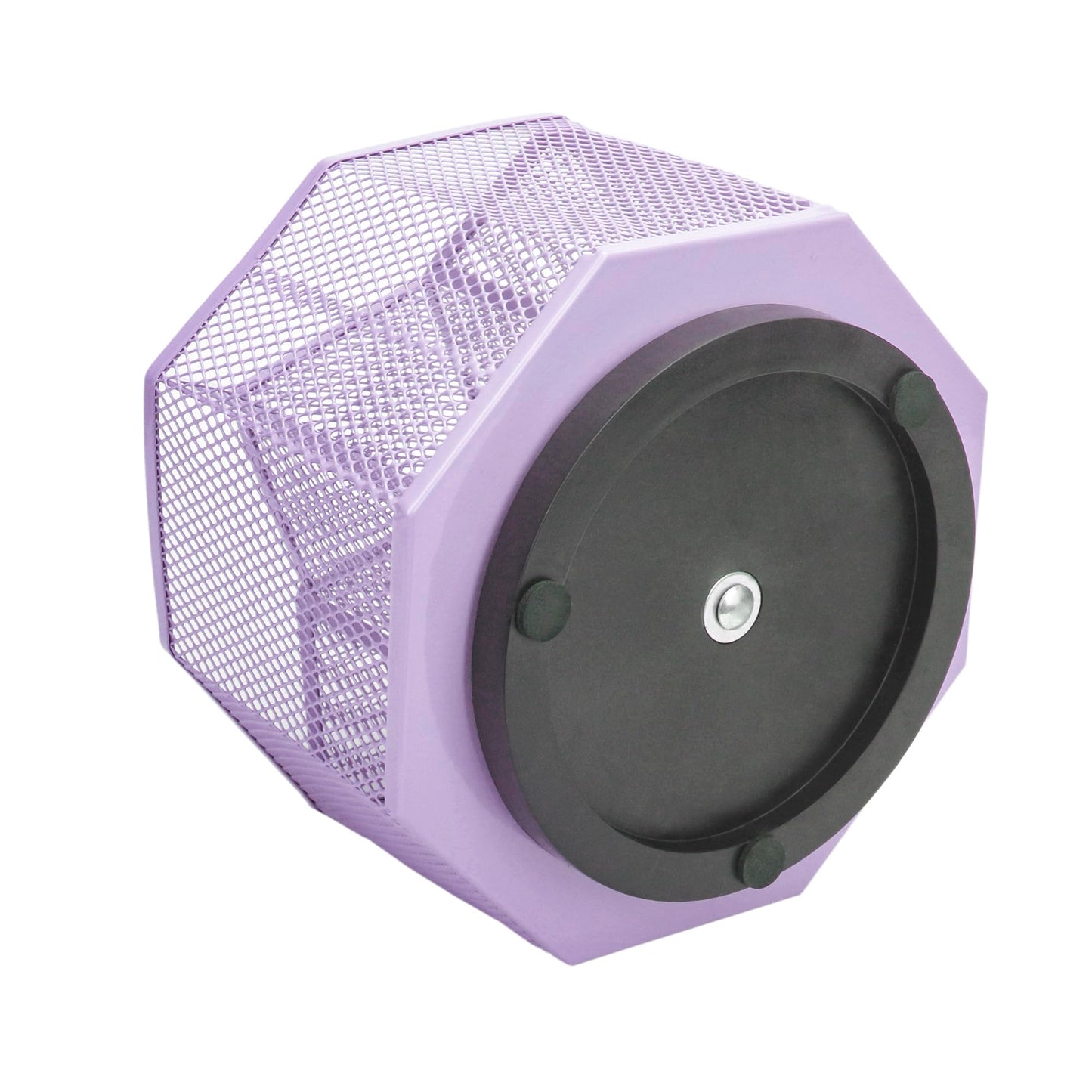 Annova Mesh Desk Organizer Rotate with 5 Compartments Spinning Tidy Candy/Pen Holder Office, Art Supply, Storage, Classroom, Home (Light Purple)