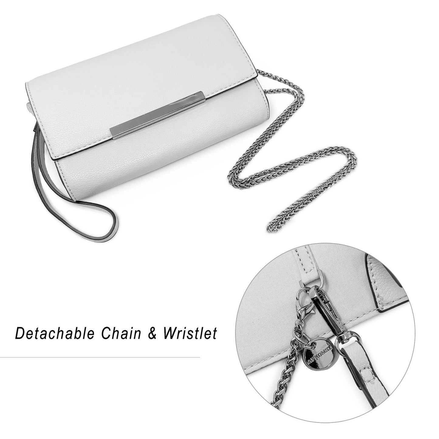 AFKOMST Versatile Clutch Purse for Women Wristlet Evening Bag and Small Summer Purse Crossbody for Formal Events or Daily Use