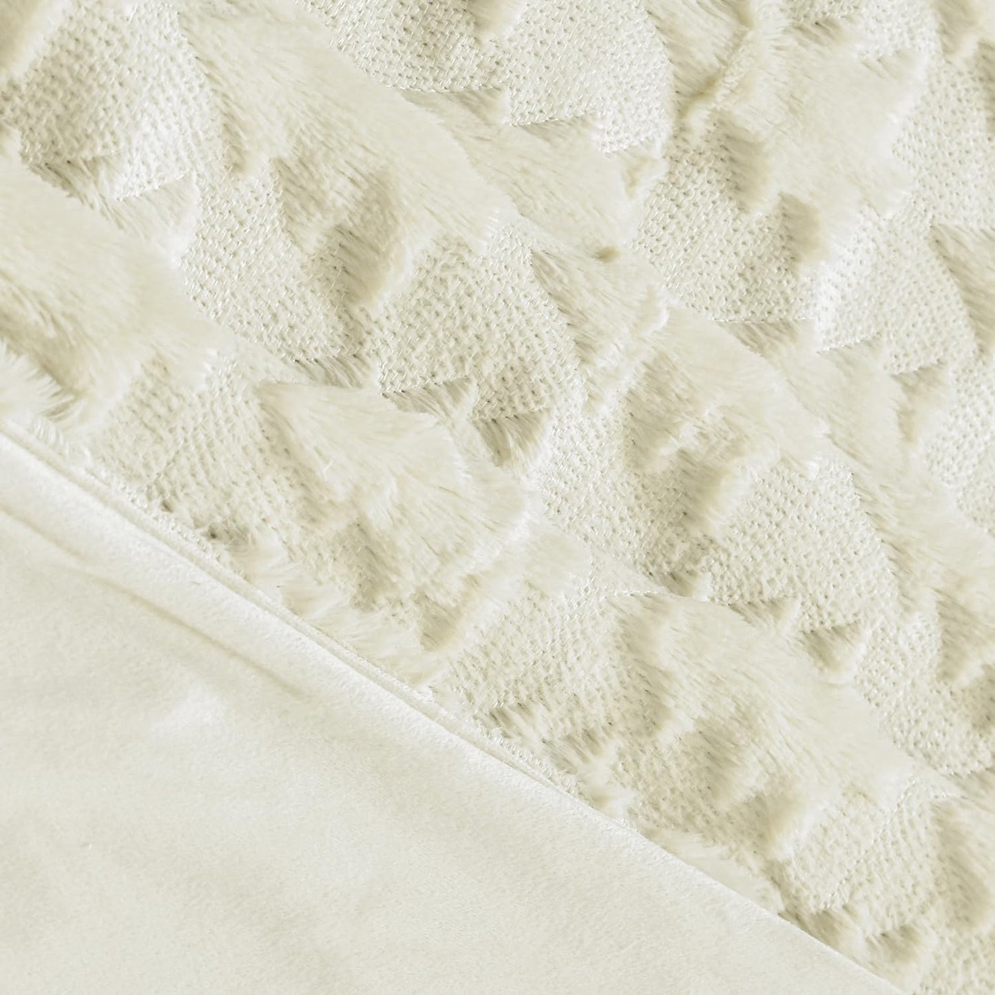 Horaldaily Christmas Blanket Throw, Beige Christmas Tree Soft Fuzzy Plush Faux Fur Cozy Blankets for Couch Sofa Bed Lounging, Ideal Gifts for Kids Adults Wife Self, 50x60
