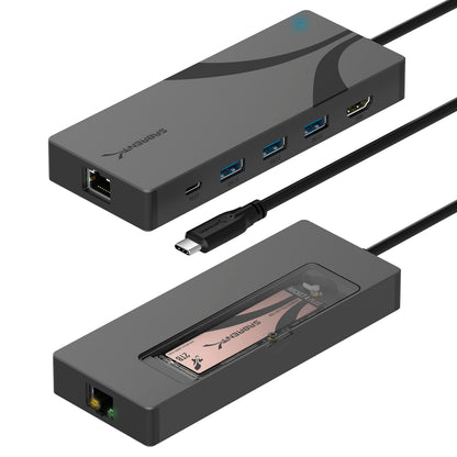 SABRENT 4-Port USB 3.0 Hub with Individual LED Power Switches - Slim, Portable Design - 2 Ft Cable - Fast Data Transfer - Compatible with Mac & PC (HB-UM43)