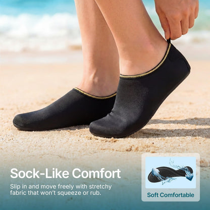 Water Shoes for Women Men Quick-Dry Aqua Socks Swim Beach Barefoot Yoga Exercise Wear Sport Accessories Pool Camping Must Haves Adult Youth Size 8.5-9.5Women/7.5-8.5Men