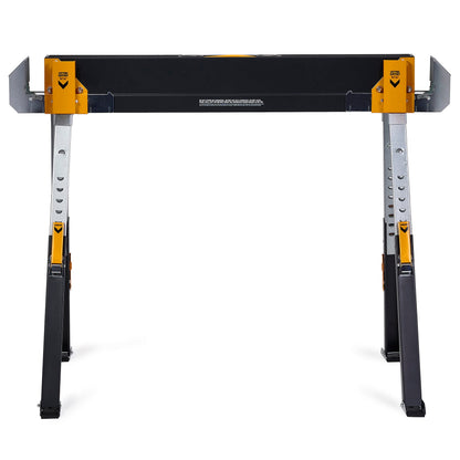ToughBuilt - Folding Sawhorse - Sturdy, Durable, Lightweight, Heavy-Duty, 100% High Grade Steel - Adjustable up to 4x4 Size Support Arms - 1300 LB Capacity - (TB-C700) - 2 Pack