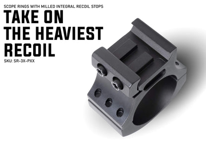 Monstrum Precision V2 Scope Rings with Picatinny Anti-Recoil Lugs | 30 mm Diameter | 1.00 inch Center Height