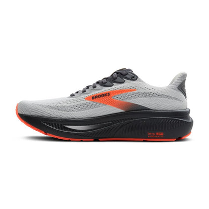 Brooks Men’s Ghost 17 Neutral Running Shoe - Oyster Mushroom/Orange/Ebony - 11.5 Wide