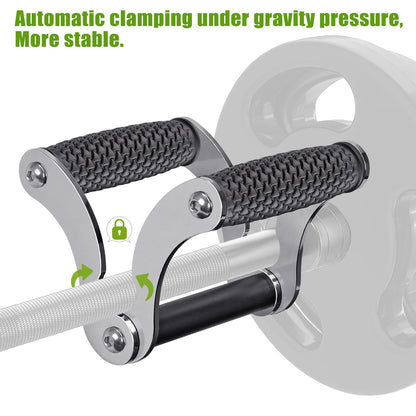 SELEWARE V Bar Landmine Handle Attachment, Solid Landmine Double D Handle T Row Attachment With Non-Slip Rubber Handle, Fits Olympic Bars Strength Training Bars