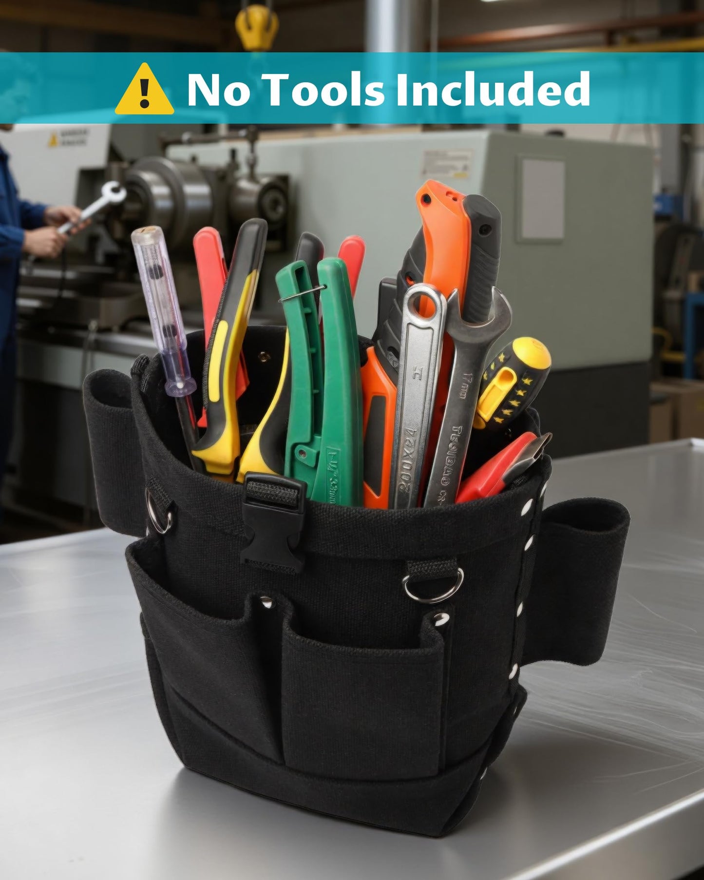 Lichamp Bull Pin and Spud Wrench Holder, Construction Tool Belt Pouches Bolt Bag for Iron Work