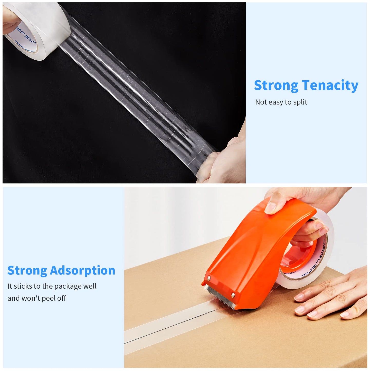JARLINK Clear Packing Tape (12 Rolls), Heavy Duty Packaging Tape for Shipping Packaging Moving Sealing, Stronger & Thicker 2.8mil, 1.88 inches Wide, 60 Yards Per Roll, 720 Total Yards
