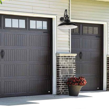 Exterior Farmhouse Gooseneck Barn Light, 16 Inch Vintage Outside Garage Light Fixtures, 2PCS Anti-Rust Waterproof Outdoor Light for Patio Frontdoor Entryway Doorway, Matte Black
