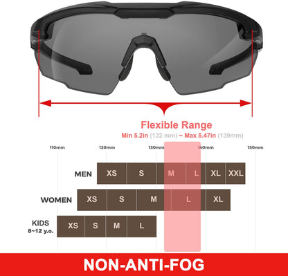 HTS HUNTERSKY S57 Smoke Grey Ballistic Tactical Shooting Glasses ANSI Z87+ UV400 Eyewear for Airsoft Range Security and Outdoor Sports, for Men and Women