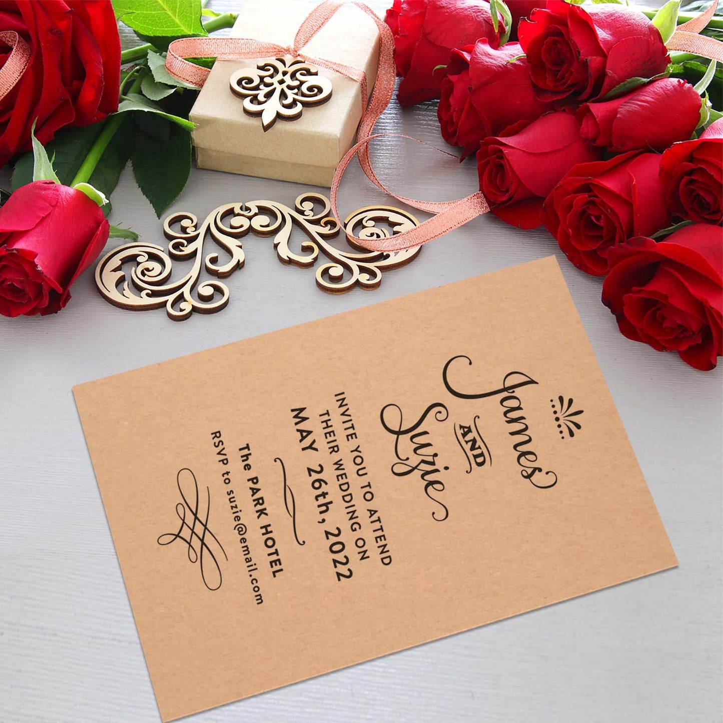 FEPITO 100 Sheets Kraft Paper Brown Kraft Printer Paper 8.5 x 11 Inches Letter Size Craft Paper for Printing Labels Crafts Wedding Invitations