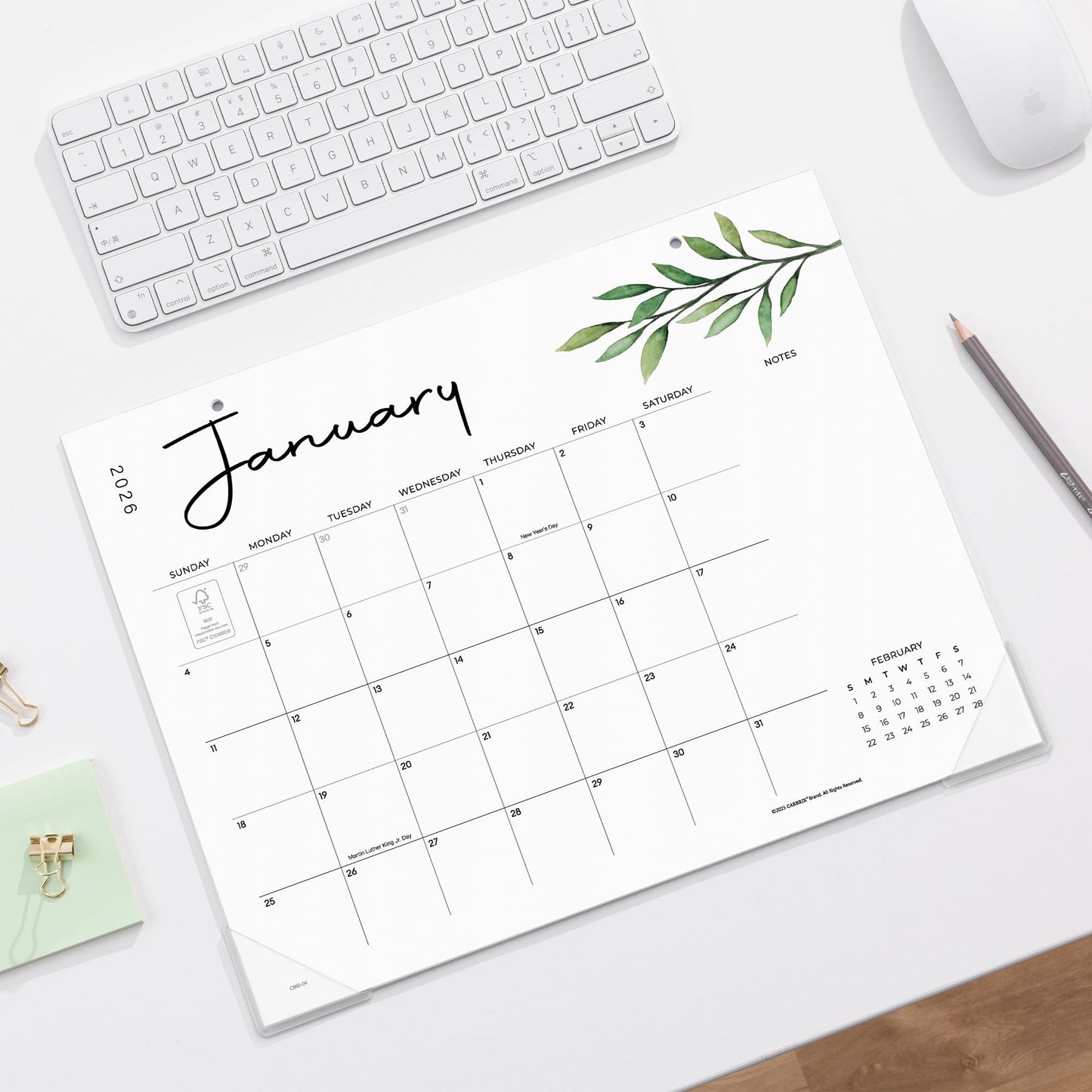 Cabbrix Desk Calendar 2026, Aesthetic Desk Pad Calendar January 2026 to June 2027, The Perfect Desktop/Wall Calendar 15"x12" for Easy Organizing Your Life