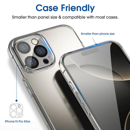 amFilm Easiest Installation OneTouch for iPhone 14 Pro [6.1 Inch] Screen Protector Tempered Glass, Auto-Alignment Tech, Bubble Free and Full Coverage Case Friendly, Anti-Scratch 2 Pack