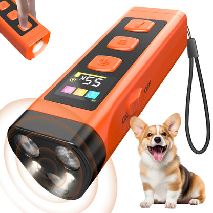 OKSJ Dog Bark Deterrent Device, 2025 Anti Barking Device for Dogs 65FT Far Ultrasound Dog Bark Deterrent, Humane Alternative to Training Collars, Works Indoors & Outdoors - Stubborn Barking Solution