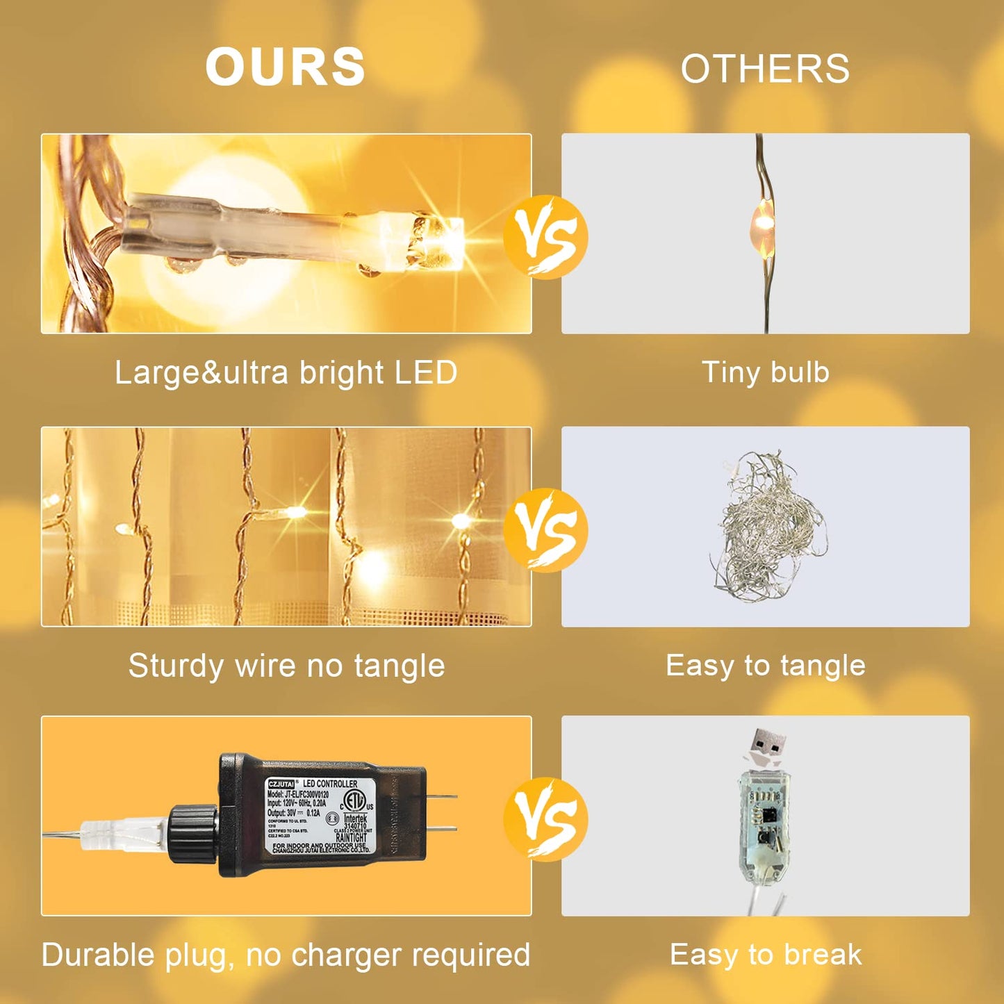 JMEXSUSS 300 LED Remote Control Curtain Lights, Plug in Fairy Curtain Lights Outdoor, Window Wall Hanging String Lights for Bedroom Indoor Dorm Backdrop Wedding Party Patio Christmas Decor, Warm White