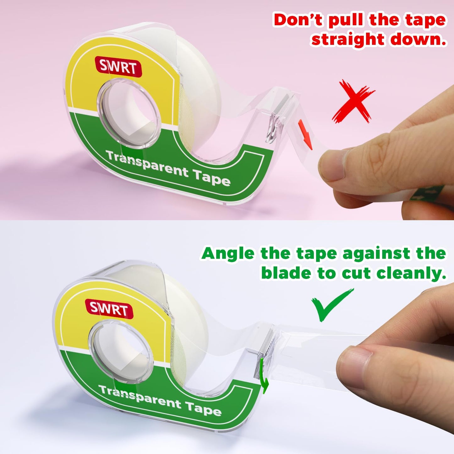 SWRT Tape, 48 Rolls Clear Tape Refills for Dispenser, Transparent Tape, 3/4 in x 800 in Tape Rolls, Strong Adhesive Tape for Gift Wrapping, Home, School & Office Tape