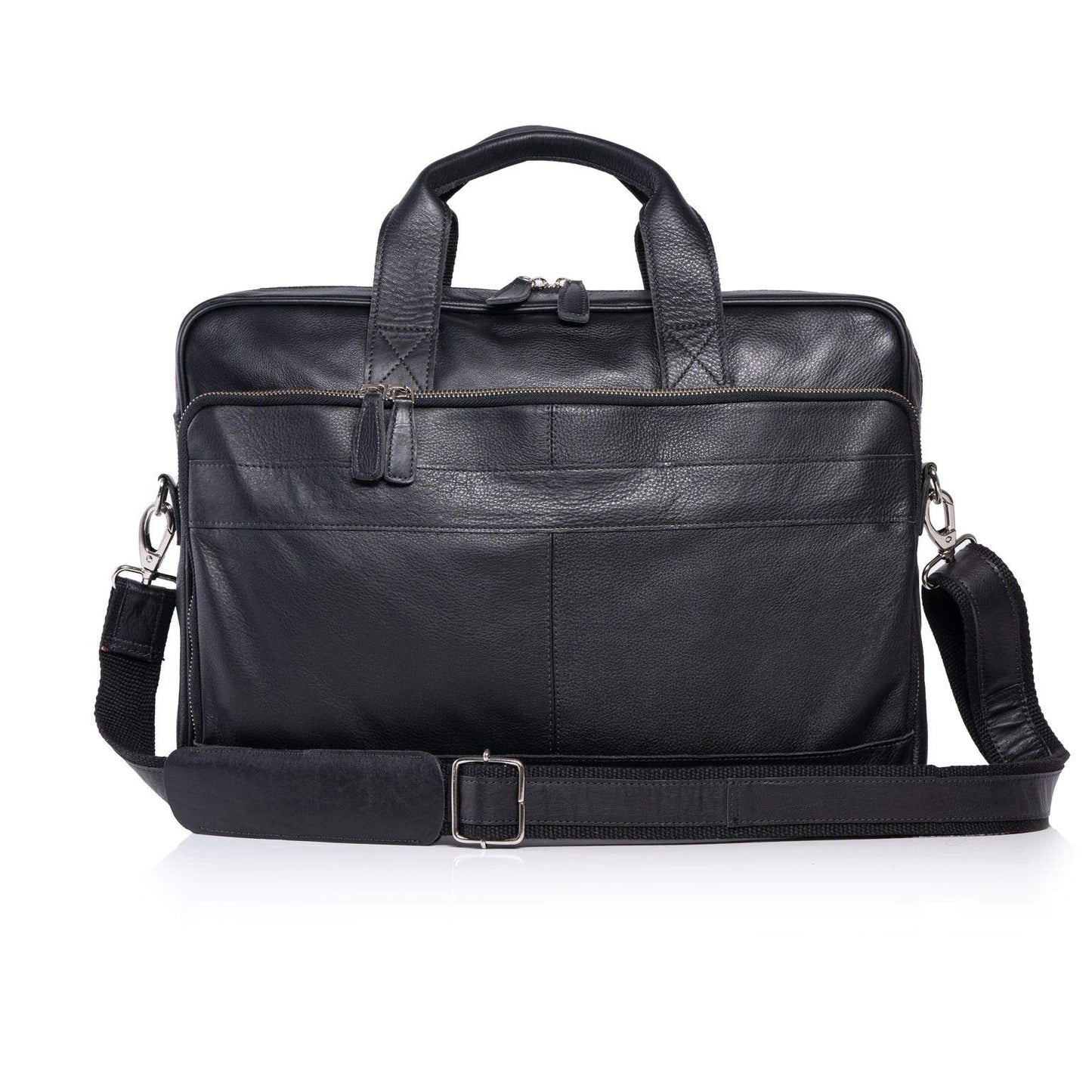 KomalC Leather briefcase 16 inch Laptop Messenger Bag for Men and Women Best Office Satchel Bag