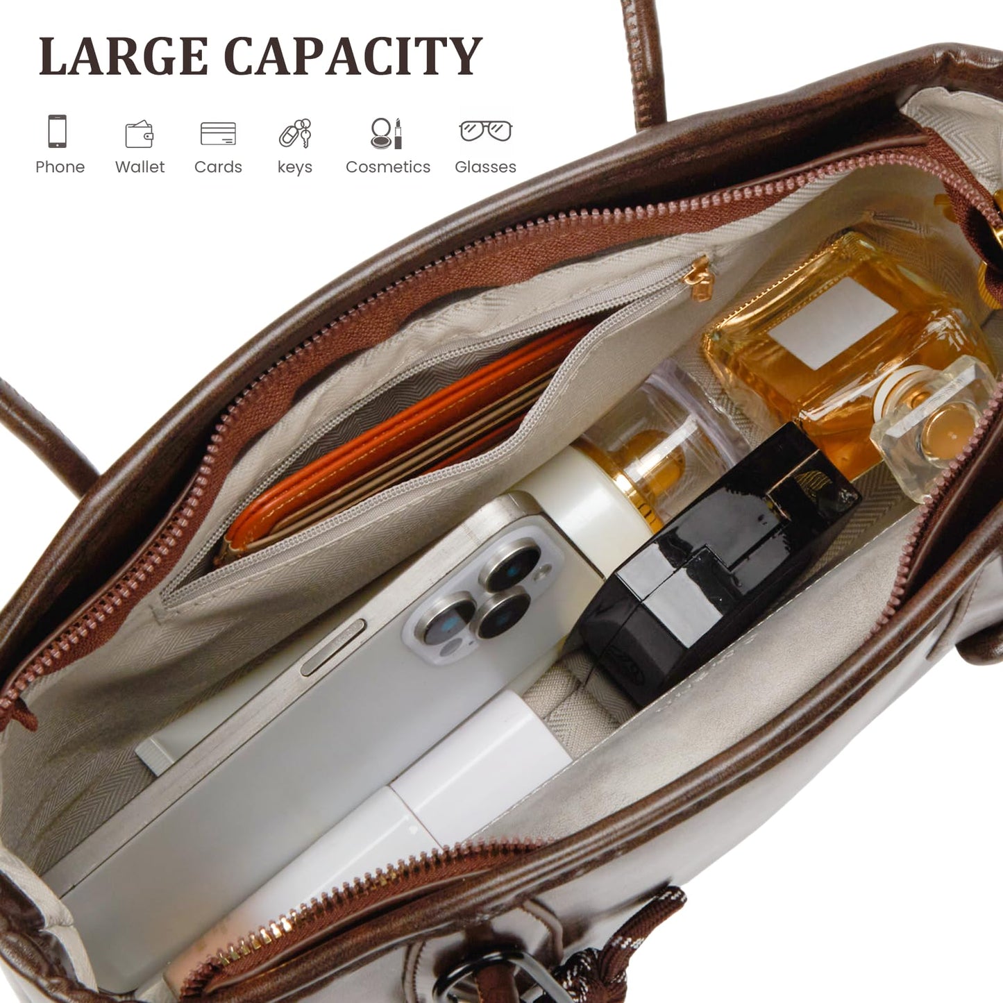 Vintage Shoulder Bags for Women Brown Purse Fall Hobo Handbag Faux Leather Shoulder Purse with Cute Pendant