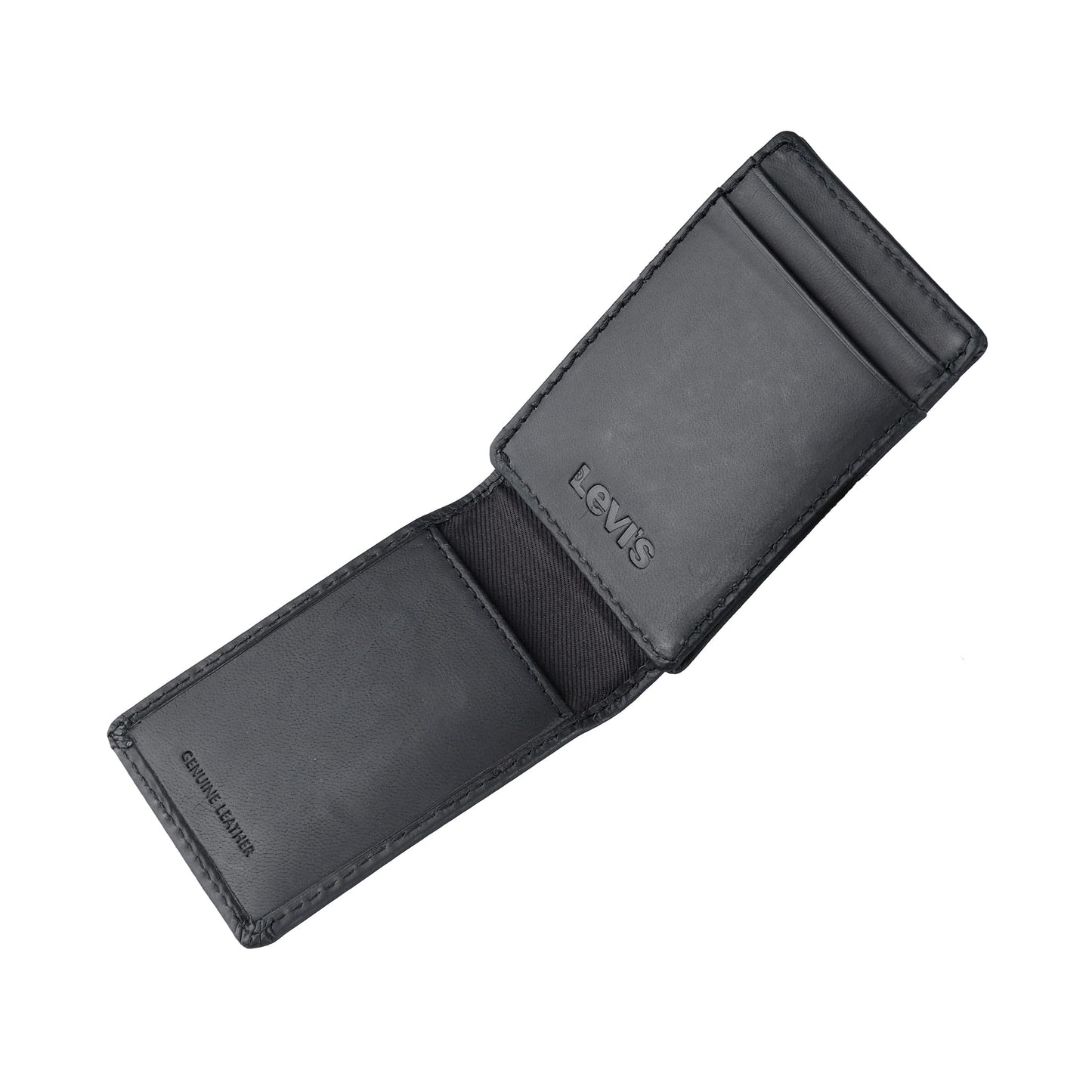 Levi's mens RFID Slim Everyday Card Case Wallet Black