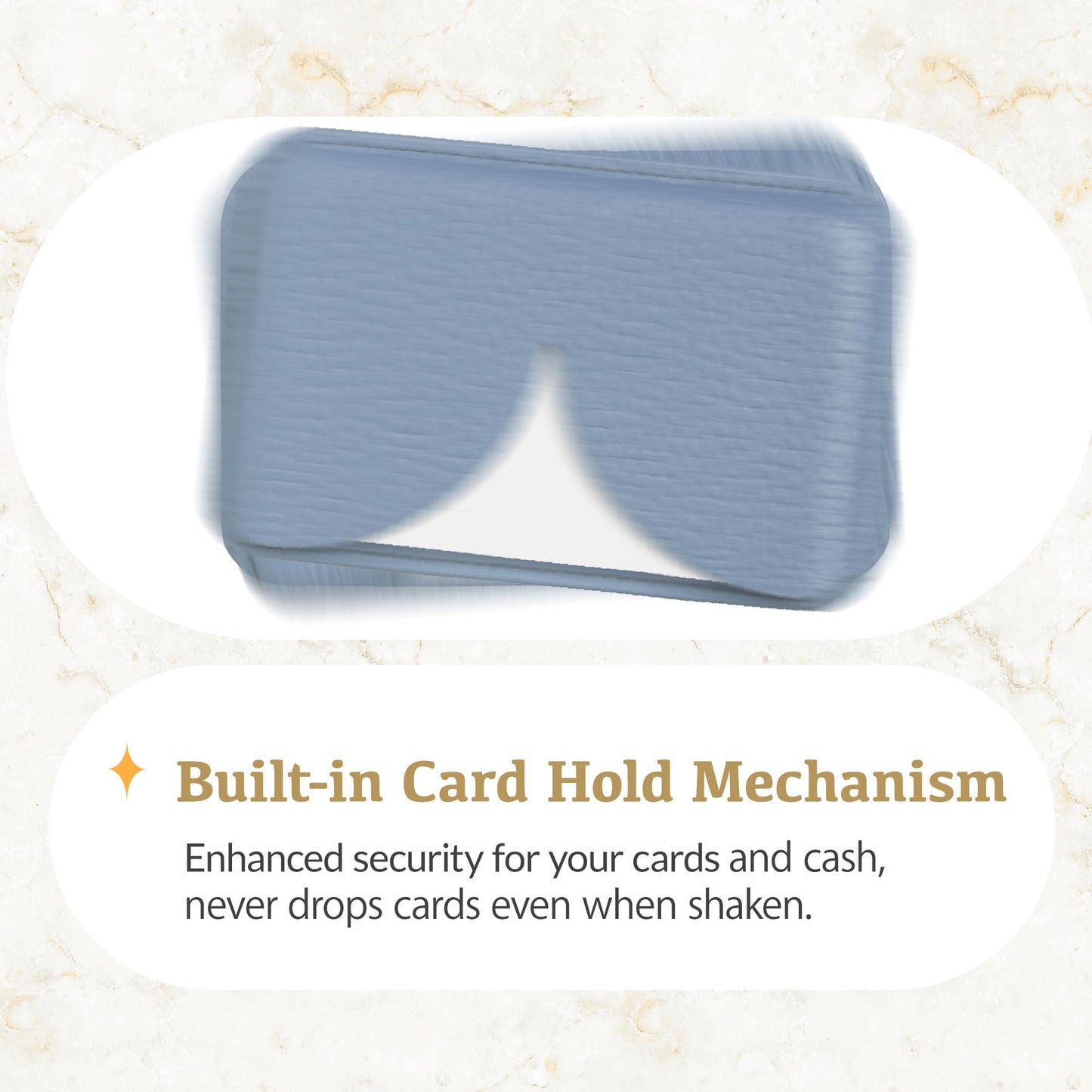 Luner - Eco Leather Magnetic Side-Access Card Wallet Compatible with Magsafe - [for iPhone 16, 15, 14, 13, 12 series] - [Holds 2 cards] - Frost Blue