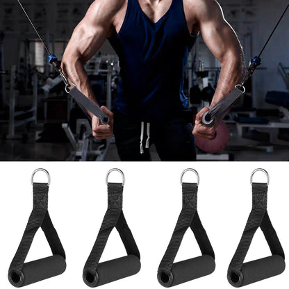 GUQIANLU Set of 4 Heavy-Duty Cable Machine Handles for Gym Equipment, Resistance Bands, and Strength Trainers - Includes 4 Carabiners for Home Exercise