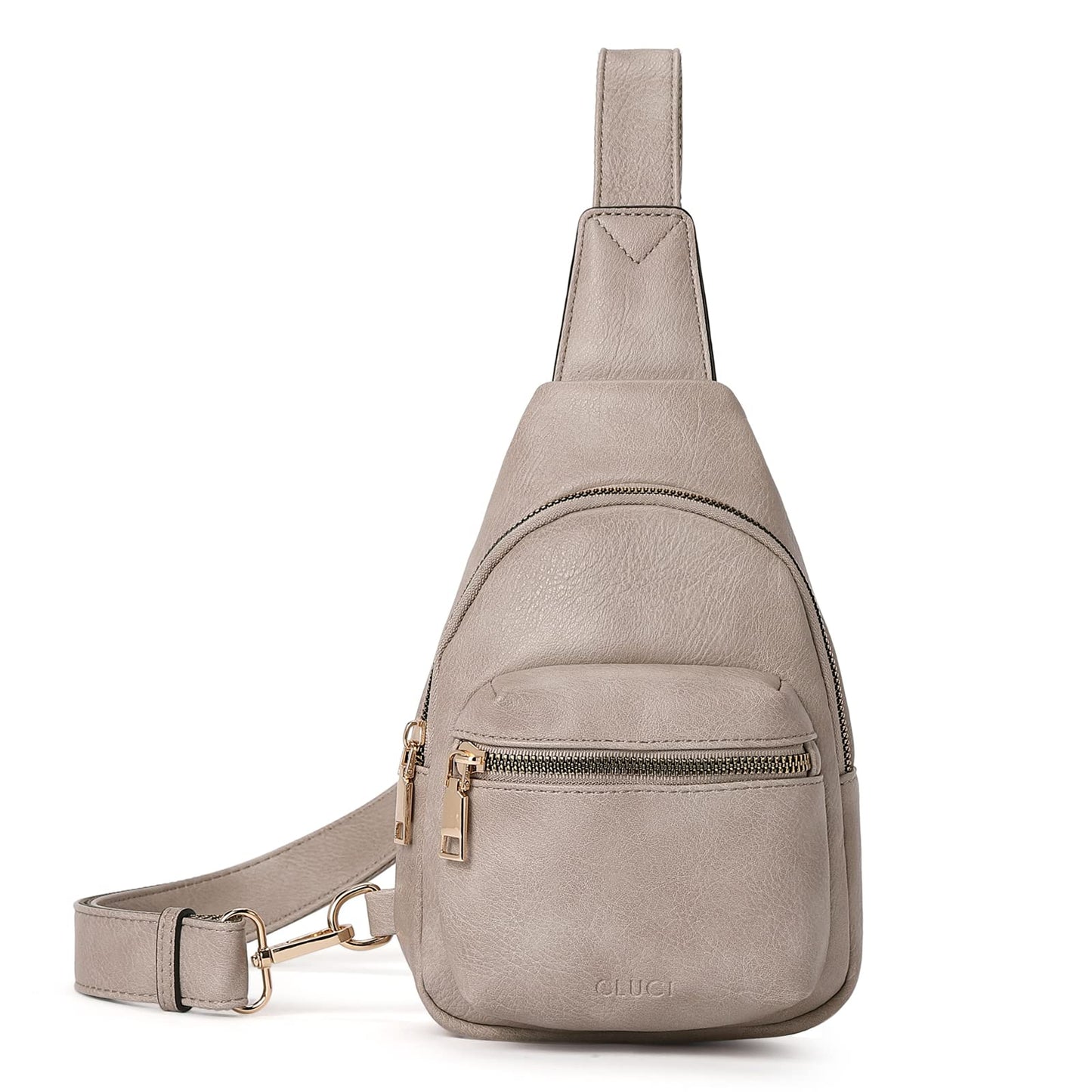 CLUCI Small Sling Bag for Women, Leather Crossbody Fanny Packs Trendy, Women's Chest Bag