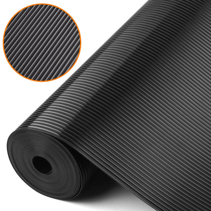 Shelf Liners for Kitchen Cabinets Non Adhesive Drawer Liner EVA Material Cupboard Mat Refrigerator Mats Washable Fridge Liner for Cabinet, Storage and Desks 11.8 x 59 Inches Black