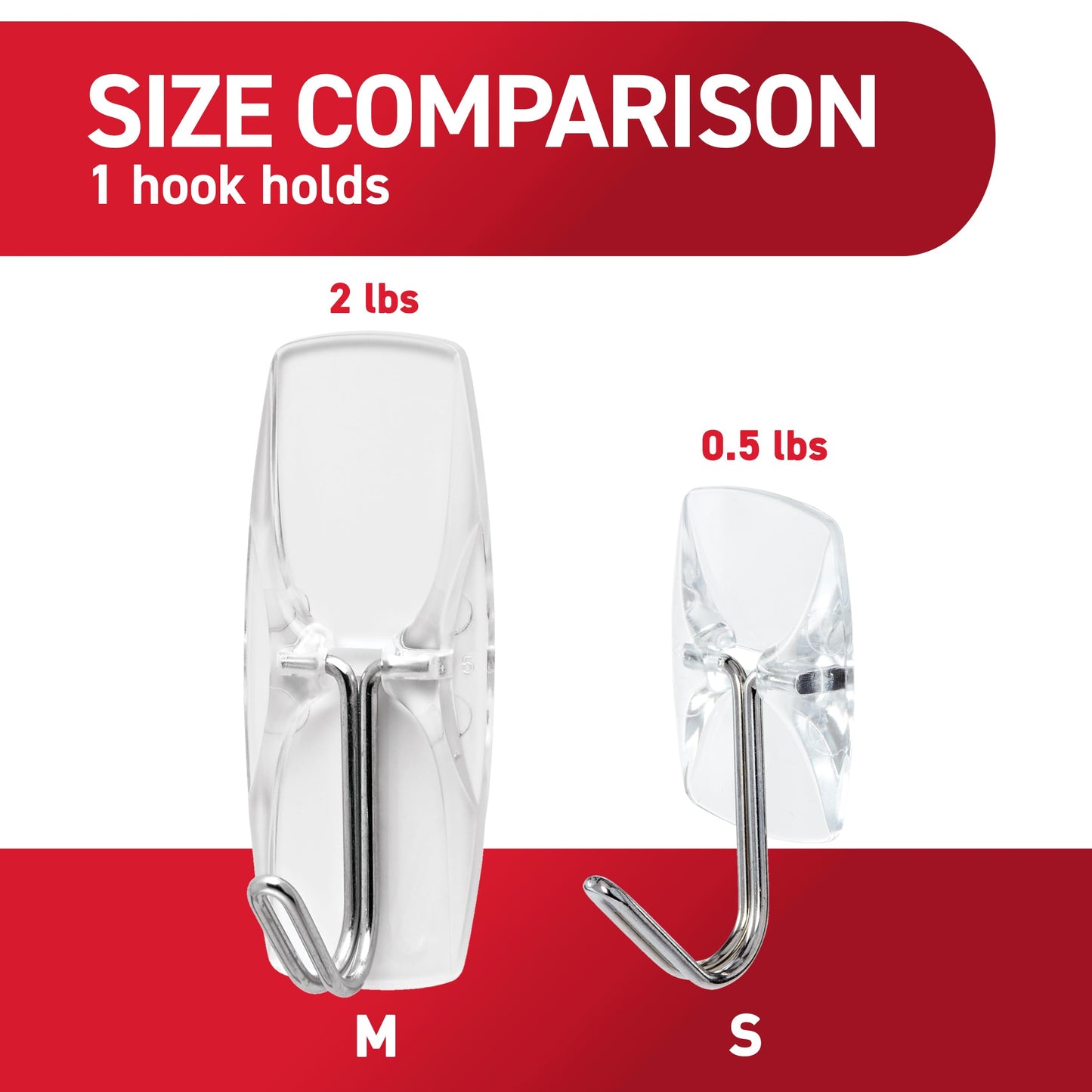 Command Small Clear Wire Toggle Hooks, 10 Wall Hook and 12 Strips, Damage-Free Hanging with Adhesive, Great for Hanging, Organization and Storage, Holds up to 0.5 lb