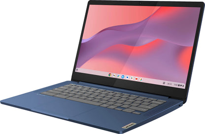 Lenovo Flagship Chromebook, 14'' FHD Touchscreen Slim Thin Light Laptop Computer, 8-Core MediaTek Kompanio 520 Processor, 4GB RAM, 64GB eMMC, WiFi 6,Chrome OS, Abyss Blue