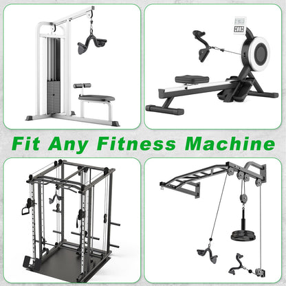 Kipika 12" Lat Pull Down Bars Cable Machine Attachment, Rowing T-bar V-bar Set, Back Strength Training Handle Grips for Cable Machine Rowing Machine