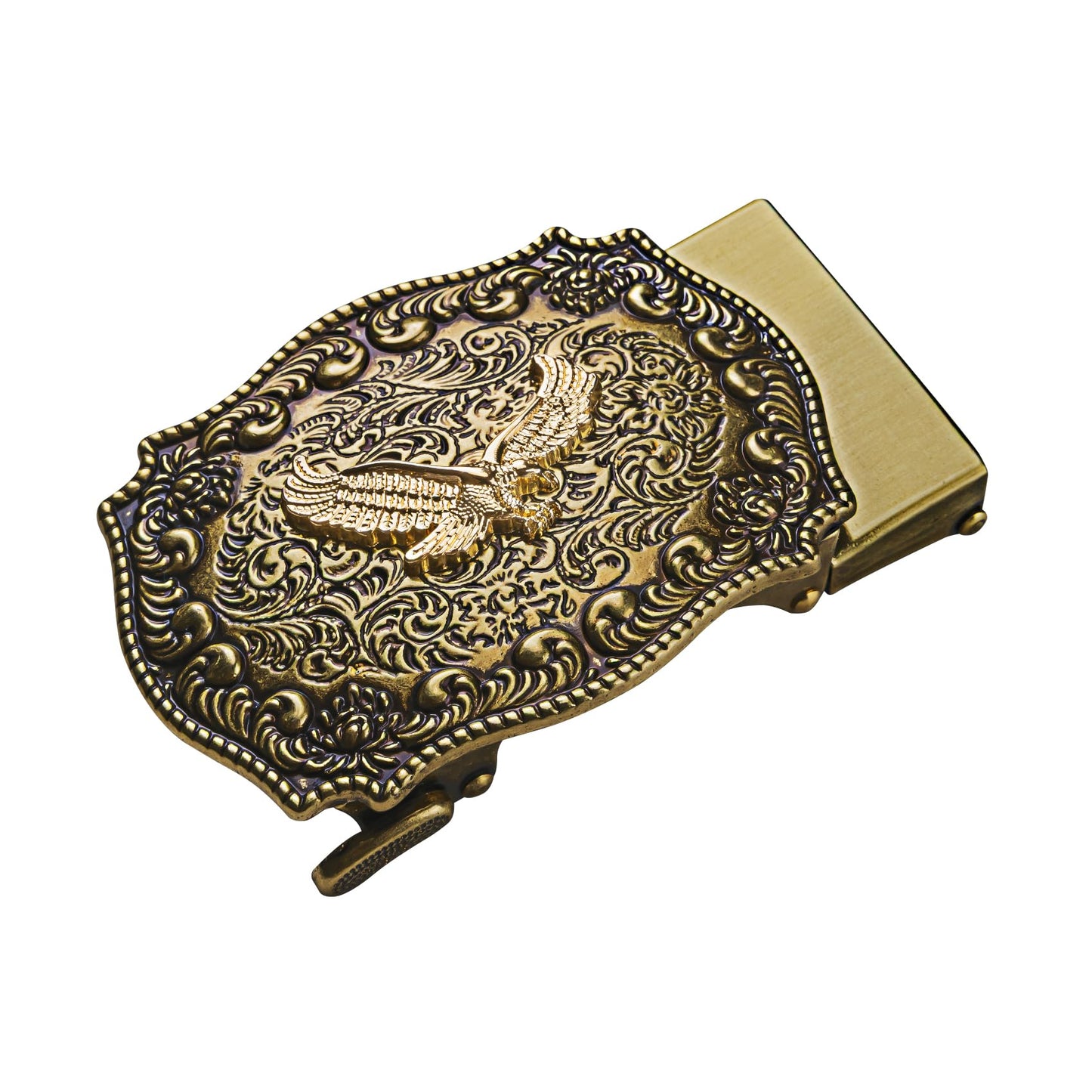Dubulle Western Ratchet Belt Buckle Only 40mm Replacement Automatic Buckle Fits 1 3/8" Strap for Cowboy Business Dress
