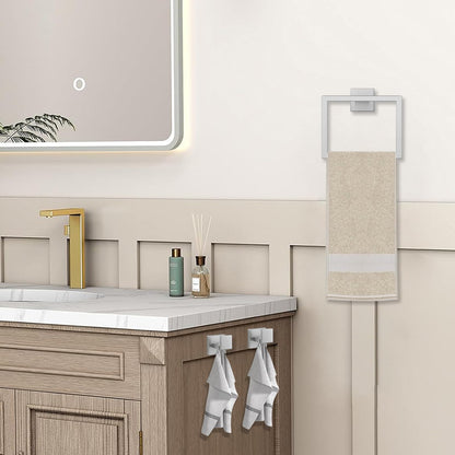 JOPOFI 5 Piece Towel Bar Set - 23.6 Inch Bath Towel Holder - Brushed Nickel